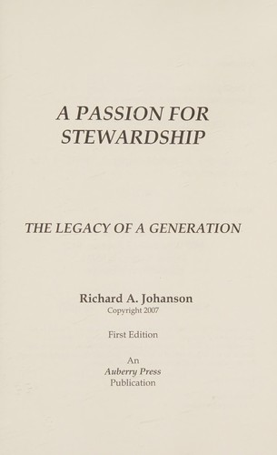 A passion for stewardship