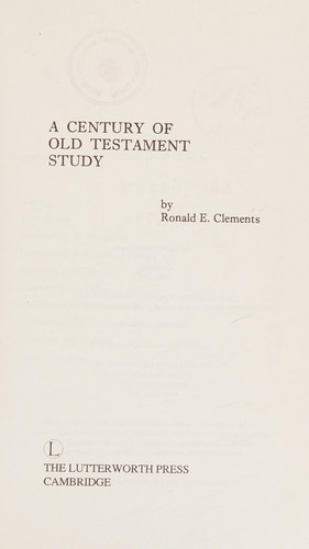 A century of Old Testament study