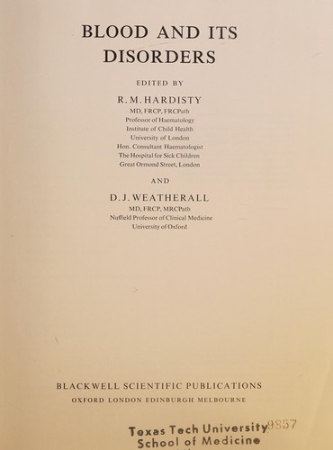 Blood and its disorders
