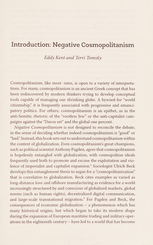 Negative Cosmopolitanism