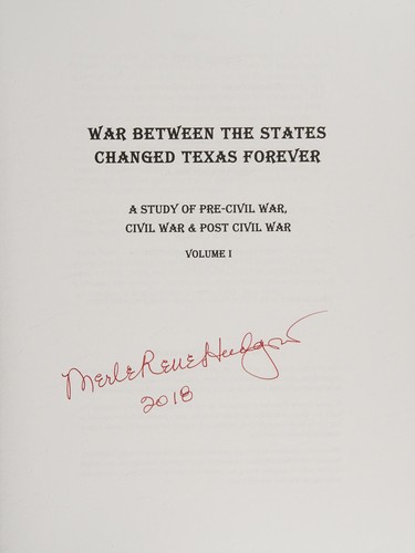 War between the states changed Texas forever