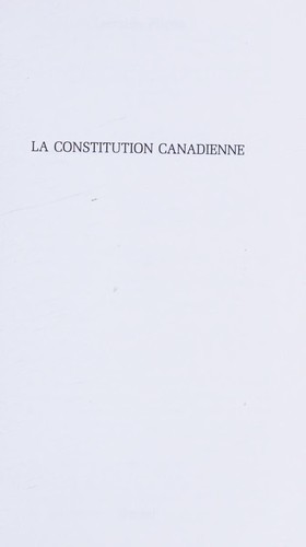 La Constitution canadienne