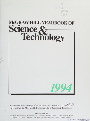 Yearbook Science & Technology (McGraw-Hill's Yearbook of Science & Technology)