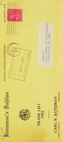 Trade list, 1952