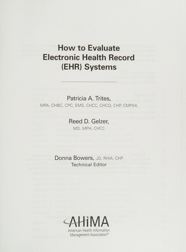 How to evaluate electronic health record (EHR) systems