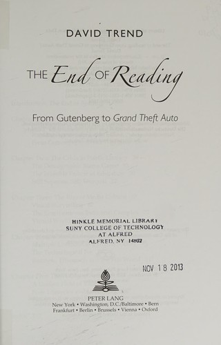 The end of reading