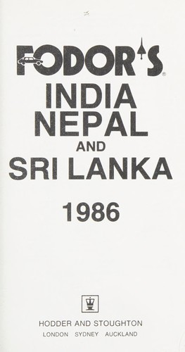 Fodor's India, Nepal and Sri Lanka