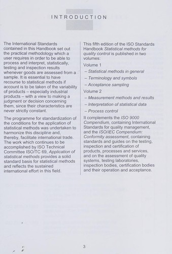 Statistical methods for quality control