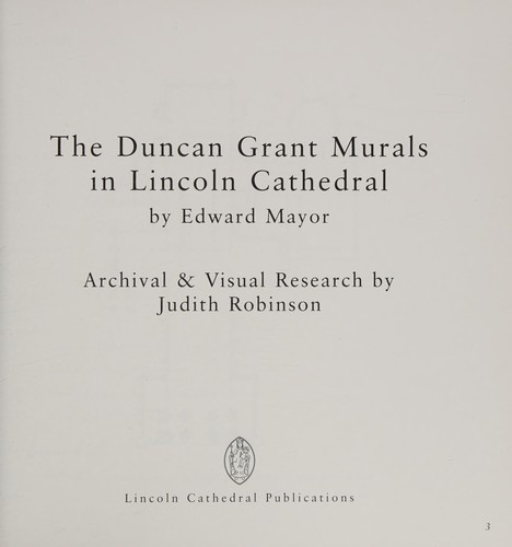 The Duncan Grant murals in Lincoln Cathedral