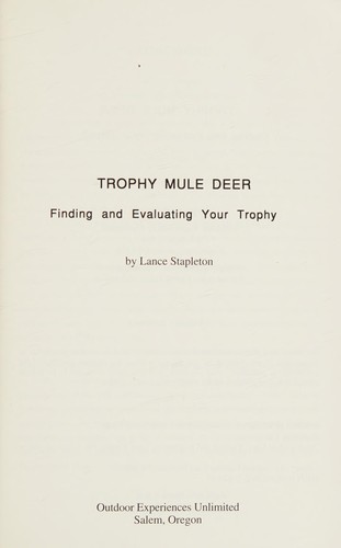 Trophy mule deer