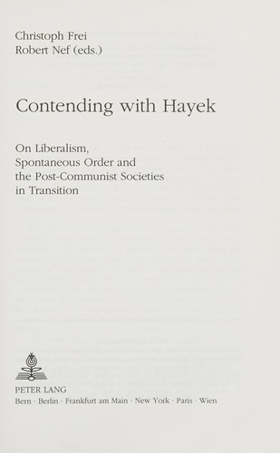 Contending with Hayek