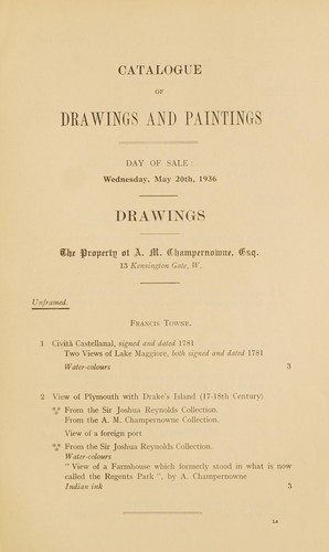 Paintings and drawings comprising pictures of the Dutch and Flemish schools