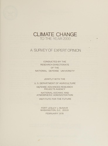 Climate change to the year 2000