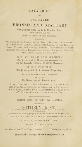 Valuable bronzes and statuary