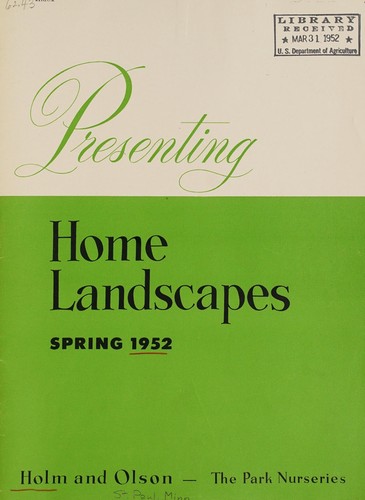 Presenting home landscapes, spring 1952