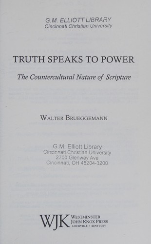 Truth speaks to power
