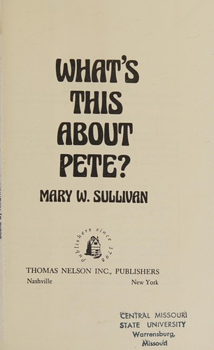 What's this about Pete?