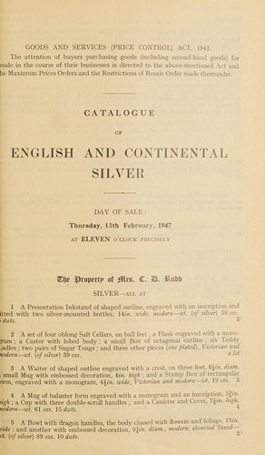 English and continental silver