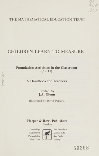 Children learn to measure