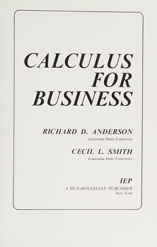 Calculus for business
