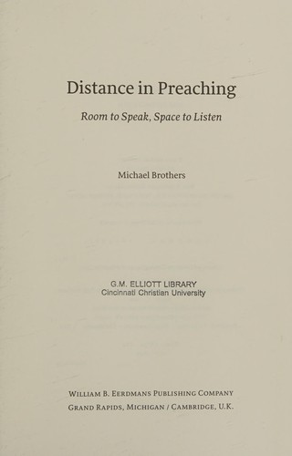 Distance in preaching