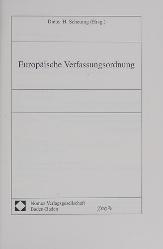 Europäische Verfassungsordnung