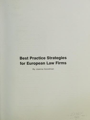 Best practice strategies for European law firms