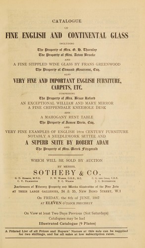 Fine English and continental glass
