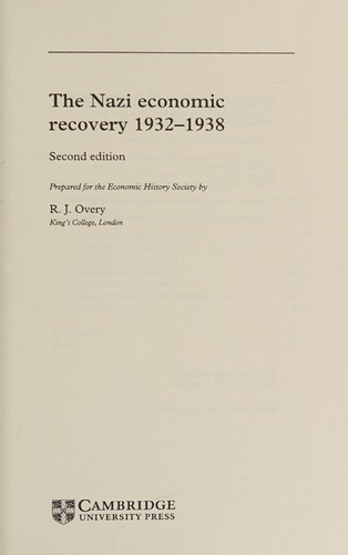 Nazi economic recovery, 1932-38