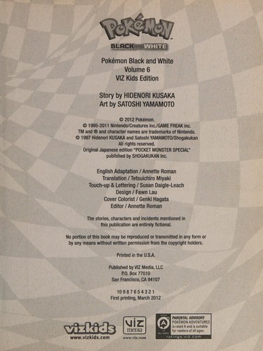 Pokémon Black and White, Vol. 6