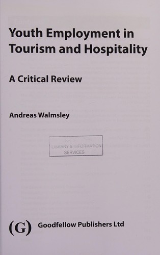 Youth Employment in Tourism and Hospitality