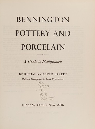 Bennington pottery and porcelain