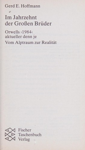 Im Jahrzehnt der Grossen Brüder