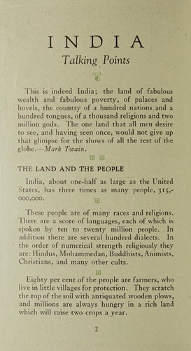 India talking points