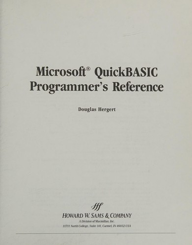 Microsoft QuickBASIC programmer's reference