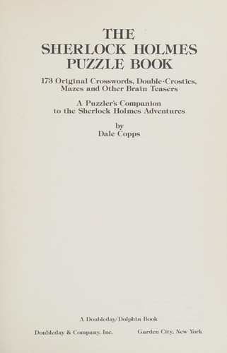 The Sherlock Holmes puzzle book
