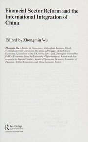 Financial sector reform and the international integration of China