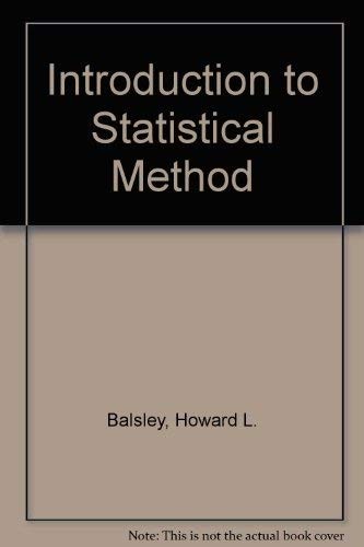 Introduction to Statistical Method