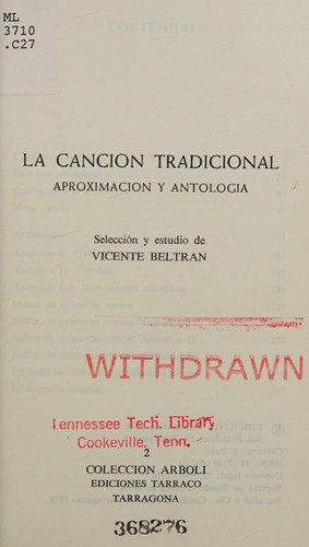 La Canción tradicional