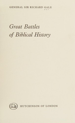 Great battles of Biblical history