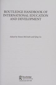 Routledge Handbook of International Education and Development