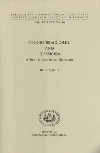Poggio Bracciolini and classicism