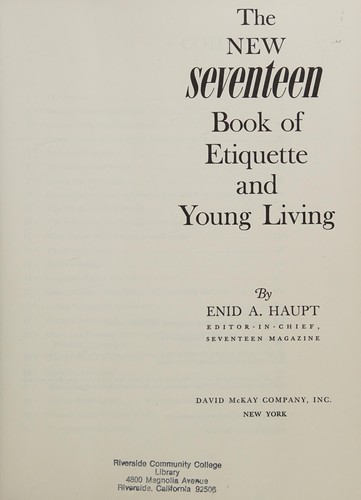 The new Seventeen book of etiquette and young living
