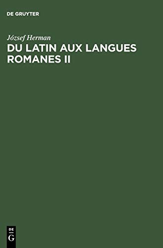 Du latin aux langues romanes II