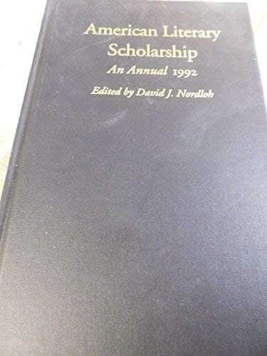 1992 (American Literary Scholarship)