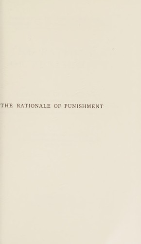 The rationale of punishment
