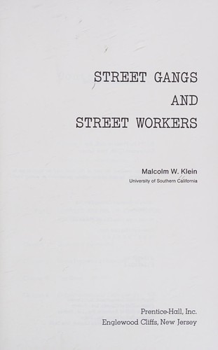 Street gangs and street workers