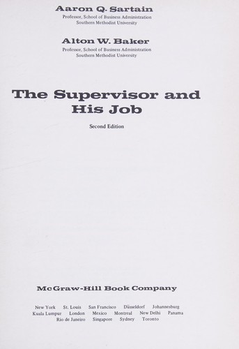 The supervisor and his job