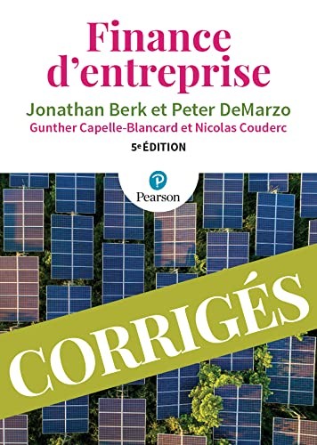 Finance d'entreprise 5e Corrigés