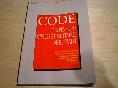 Code des pensions civiles et militaires de retraite